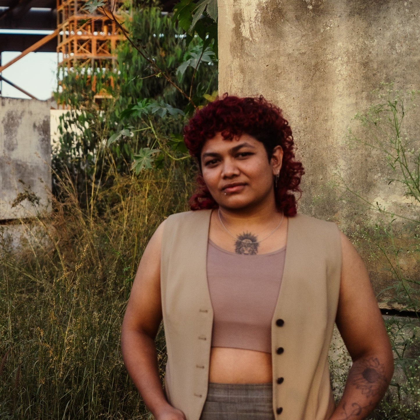 Pull Over Chest Binder - Brown